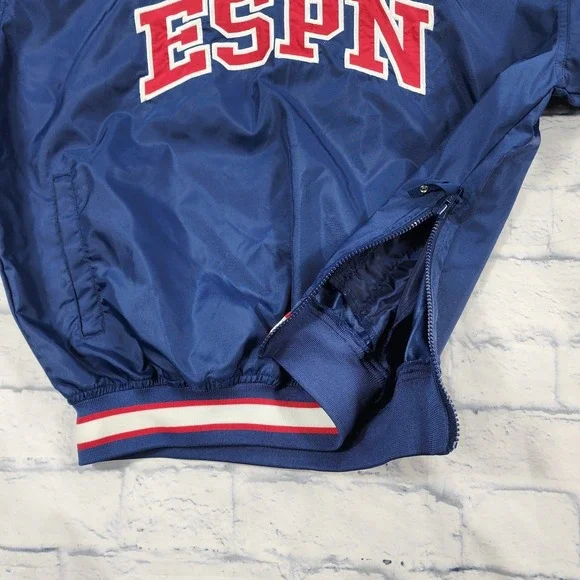 ESPN Disney Pullover Jacket MENS M Windbreaker Zip Size Pockets VINTAGE